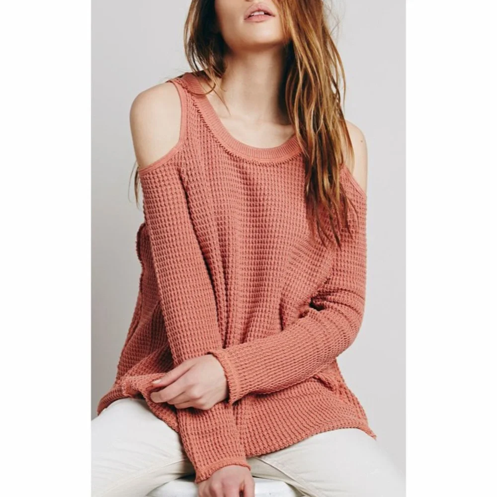Free People Sunrise Sunset Cold Shoulder Sweater